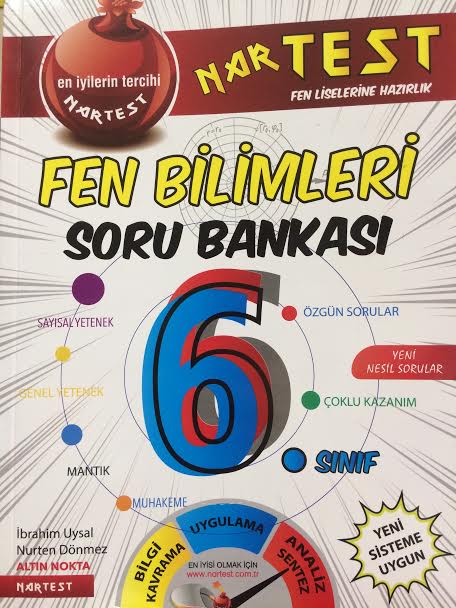 6.SINIF FEN BİLİMLERİ SORU BANKASI NARTEST YAYINLARI