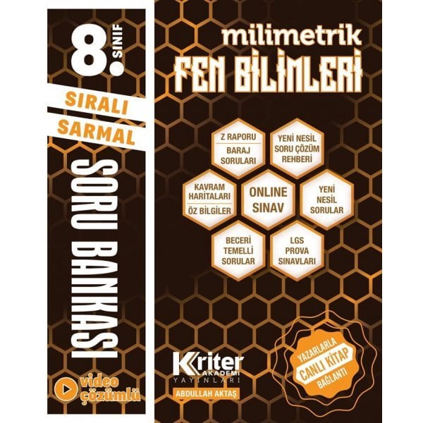 8. Sınıf Fen Bilimleri Milimetrik Soru Bankası Kriter Akademi