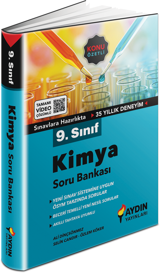 9. Sınıf Kimya Tamamı Video Çözümlü Soru Bankası Aydın Yayınları