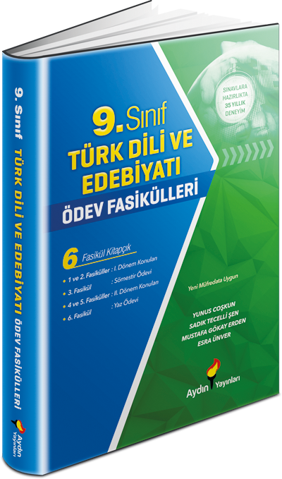 9.Sınıf Türk Dili Ve Edebiyatı Ödev Fasikülleri Aydın Yayınları 