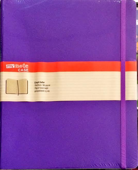 MYN300-B-Ç MYNOTE CASE EXTRA 19X25 DEFTER 96 YP. ÇİZGİLİ SİYAH
