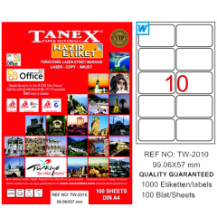 TANEX LAZER ETİKET 99-57 TW 2010