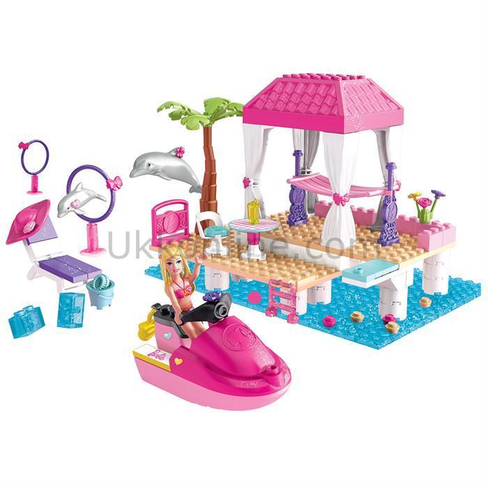Mega Bloks Barbie Jet Ski Ve Yunuslar Oyun Seti