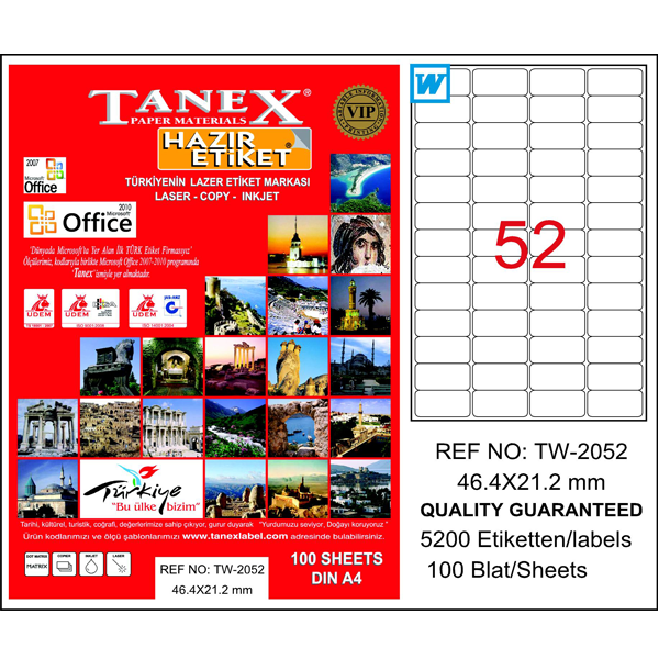 TANEX LAZER ETİKET 46-21 TW 2052