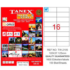 TANEX LAZER ETİKET 105-37 TW 2105