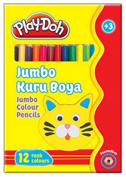 Play-doh Jumbo Kuru Boya 12 Renk Tam Boy