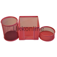 BAFİX MASA SETİ METAL FİLELİ 3 LÜ PEMBE