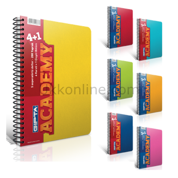 GIPTA AYRAÇLI DEFTER ACADEMY PP KPK A-4 2+1 120 YP