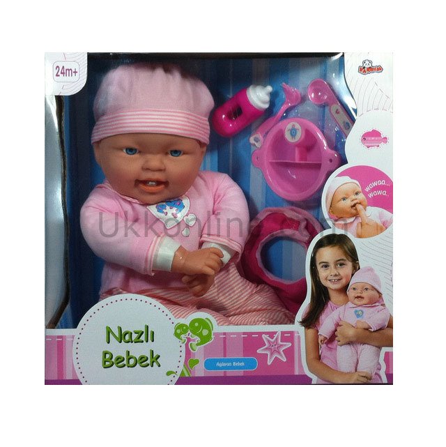 1333-LW KT.BEBEK 43CM BİBERONLU AGLAYAN