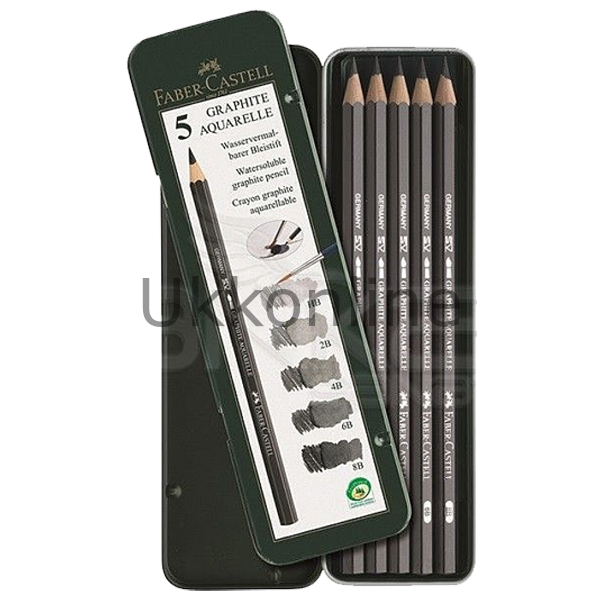 FABER ÇİZİM KALEMİ GRAPHITE 5 Lİ METAL KUTU