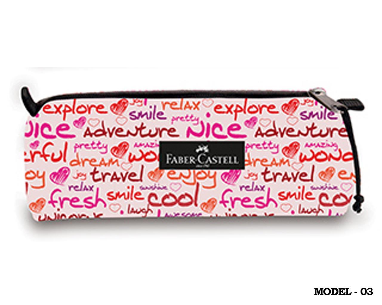 FABER BASIC 2017 KALEM ÇANTASI  PINK DREAM (TOZ PEMBE ÜZERİ YAZILI MODEL)