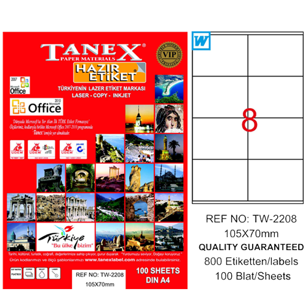 TANEX LAZER ETİKET 105-70 TW 2208
