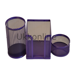 BAFİX MASA SETİ METAL FİLELİ 3 LÜ MOR