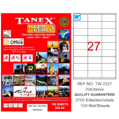 TANEX LAZER ETİKET 70-30 TW 2327