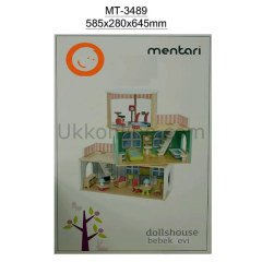 3489 EGT.AHŞAP BEBEK EVİ 3 KATLI