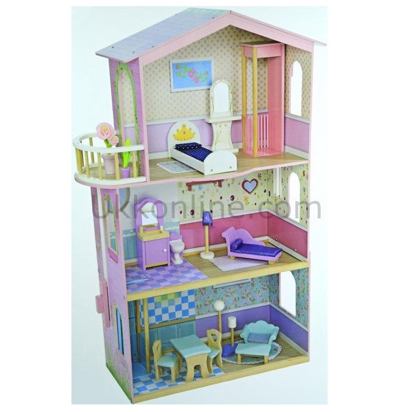 3491 EGT.AHŞAP BEBEK EVİ 3 KATLI