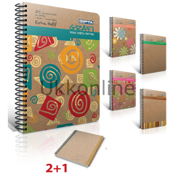 GIPTA SERT KPK DEFTER GRAFI SPİRAL A4 120YP 2+1