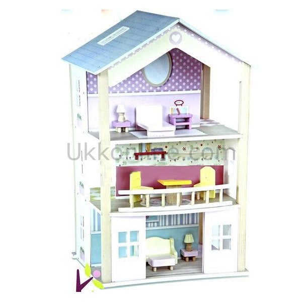 3523-MT EGT.3KAT AHŞAP BEBEK EVİ