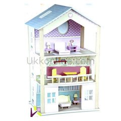 3523-MT EGT.3KAT AHŞAP BEBEK EVİ