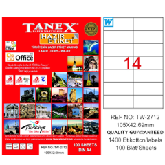 TANEX LAZER ETİKET 105-42 TW 2712