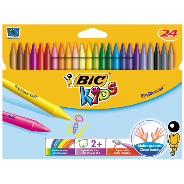BİC PASTEL BOYA 24 RENK SİLİNEBİLİR