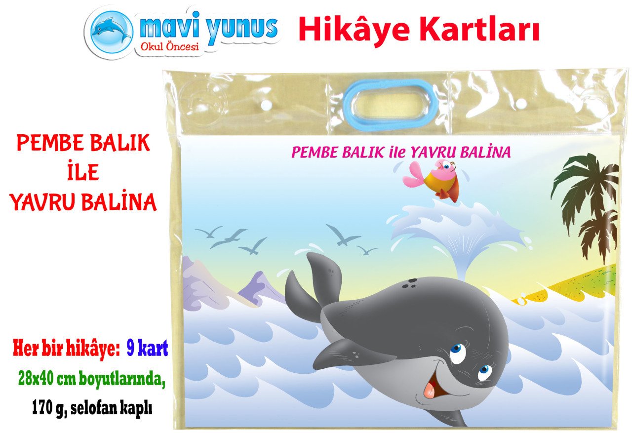 Pembe Balık ile Yavru Balina Hikaye Kartı (3-4-5 yaş)