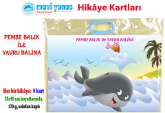 Pembe Balık ile Yavru Balina Hikaye Kartı (3-4-5 yaş)