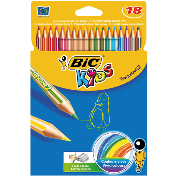 BİC BOYA KALEMİ 18 RENK TROPICOLOR2 UZUN