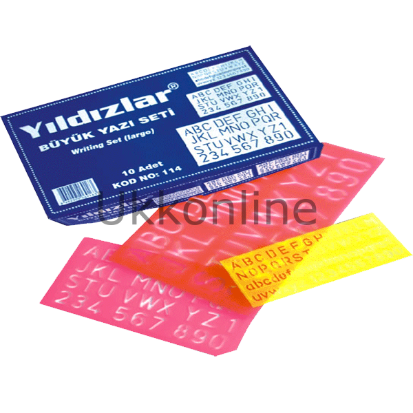 YILDIZLAR YAZI ŞABLONU 3 LÜ 114
