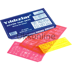 YILDIZLAR YAZI ŞABLONU 3 LÜ 114