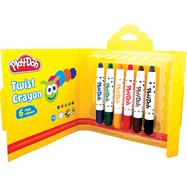 PLAYDOH MUM BOYA 6 RENK TWİST KARTON KUTU 10mm