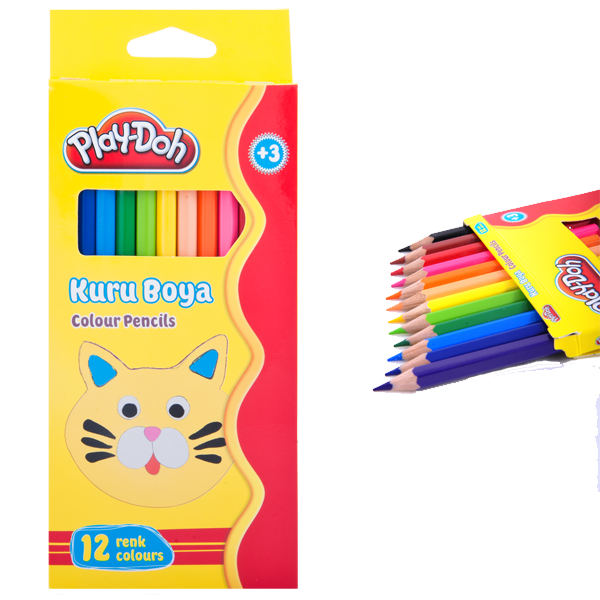 PLAYDOH BOYA KALEMİ 12 RENK TAM BOY