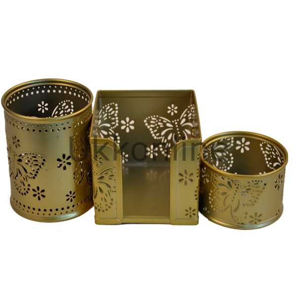 BAFİX MASA SETİ METAL SET 3 LÜ ŞAMPANYA