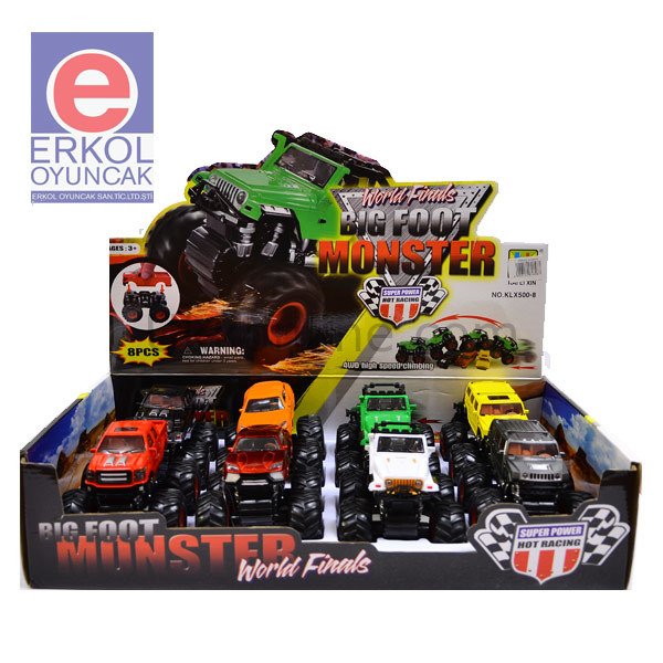 500-8KLX SÜRT.BIG FOOT MONSTER ARABA 8Lİ