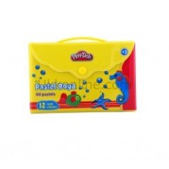 PLAYDOH ÇANTALI PASTEL BOYA PVC 12 Lİ