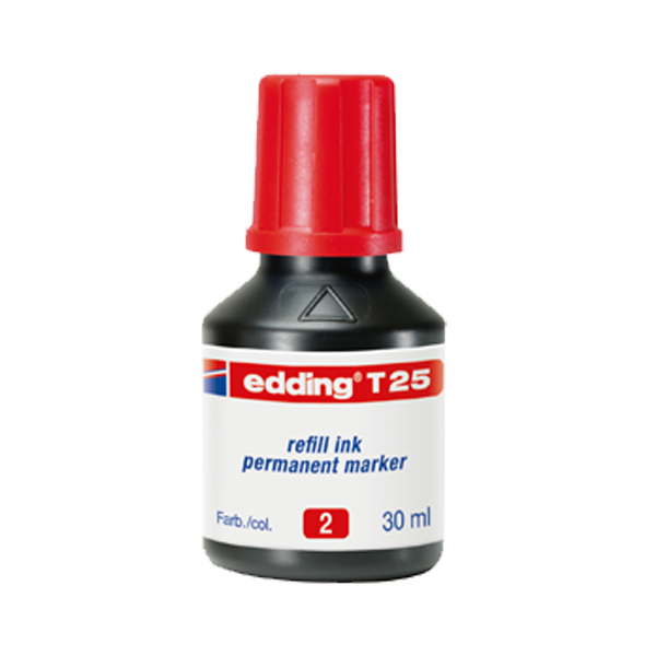EDDİNG PERMANENT MÜREKKEBİ T-25 ml KIRMIZI