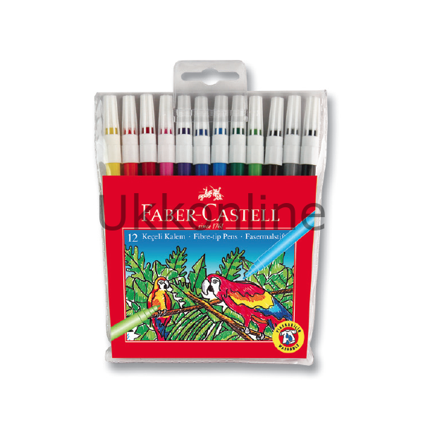 FABER KEÇELİ KALEM 12 RENK YIKANABİLİR