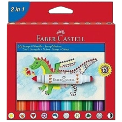 FABER KEÇELİ KALEM 10 RENK 2İN1 JUMBO