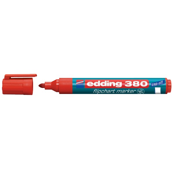 EDDİNG FLIPCHART KALEMİ CAPOFF KIRMIZI