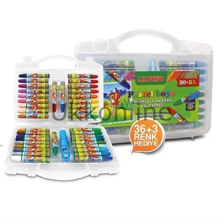 ALPINO 36 RENK PASTEL BOYA + 3 RENK HEDİYE