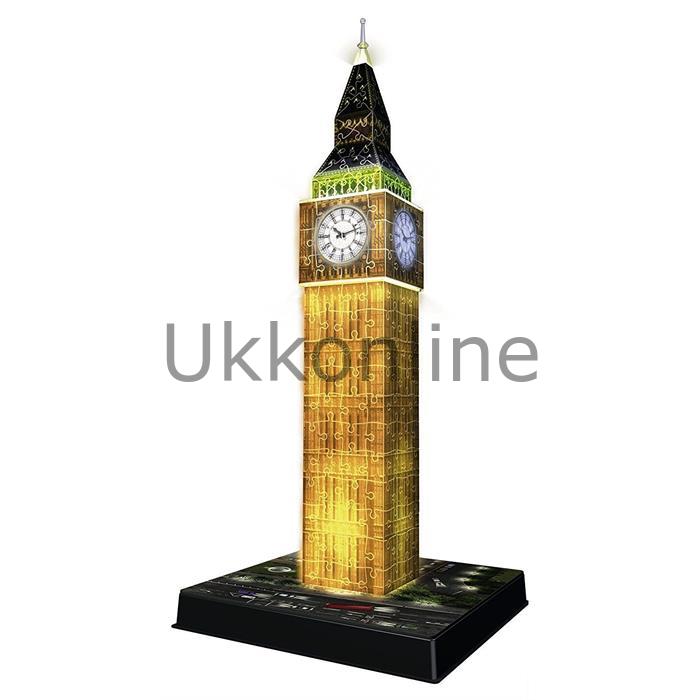 Ravensburger 125883 3D Puzzle Big Ben Night
