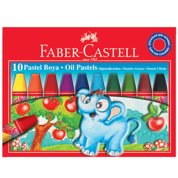 FABER PASTEL BOYA 10 RENK REDLİNE KARTON KUTU