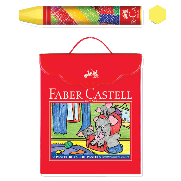 FABER PASTEL BOYA 36 RENK PLASTİK ÇANTALI