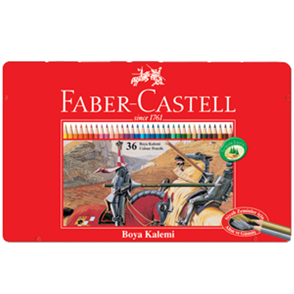 FABER BOYA KALEMİ 36 RENK METAL KUTU