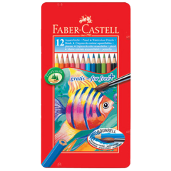 FABER BOYA KALEMİ 12 RENK AQUAREL METAL KUTU