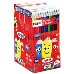 FATİH BOYA KALEMİ 12 RENK TAM BOY