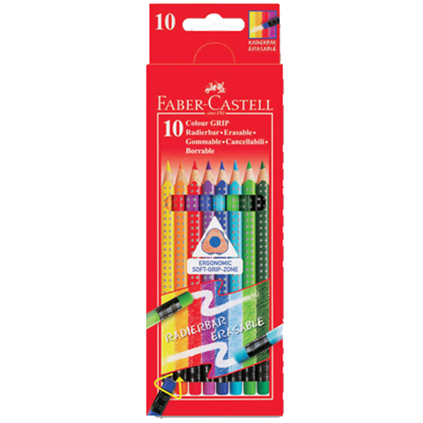 FABER BOYA KALEMİ 10 RENK GRİP SİLİNEBİLİR 2001