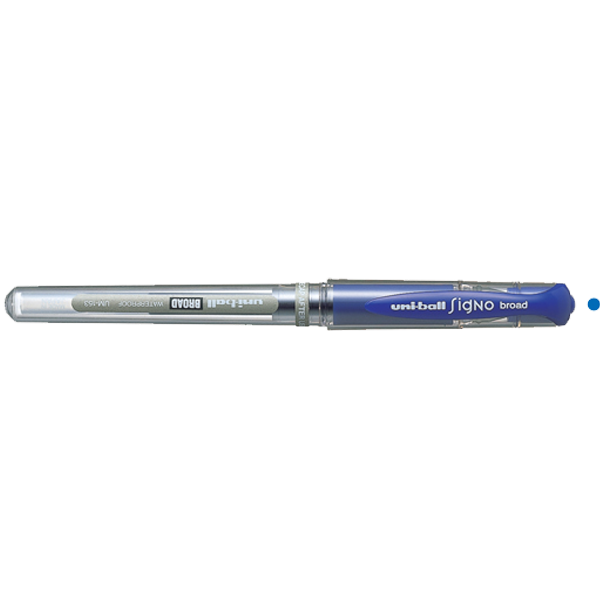 UNİBAL UM-153 BROAD 1,0 İMZA KALEMİ MAVİ