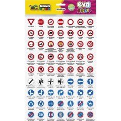 Nova Color 20 x 30cm Trafik Işaretlerini Öğreniyorum  2 Eva Sticker