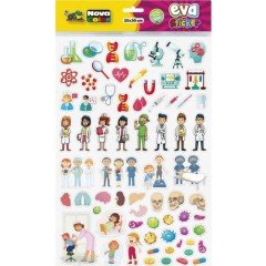 Nova Color 20 x 30cm Bilim - Sağlık Bilimini Öğreniyorum Yapışkanlı  Eva Sticker